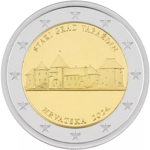 2 Euro Gedenkmünze Kroatien 2024 - Stari Grad Varaždin - Coin Card / Stgl.