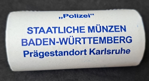 10 Euro Rolle BRD 2024 Polizei - Buchstabe G - Karlsruhe