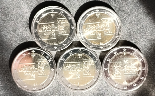 2 Euro Lose Münze BRD ADFGJ 2025 - 35 Jahre Deutsche Einheit - STGL