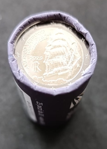 2 Euro Spezial Rolle Italien 2025 - Americo Vespucci - Weltreise