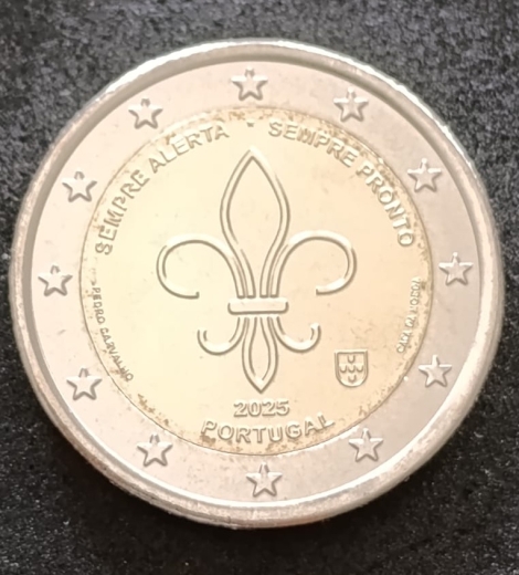 2 Euro Lose Münze Portugal 2025 - Weltpfadfinder - STGL