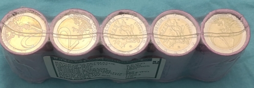 5 x 2 Euro Rolle Stier - Griechenland 2024 - Eingeschweisste 5er Lage