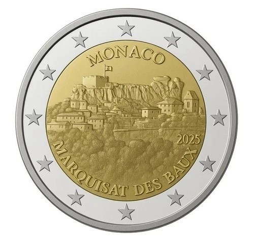 Monaco 2 Euro 2025 Marquisat de Beaux - PP Im Etui mit Zertifikat