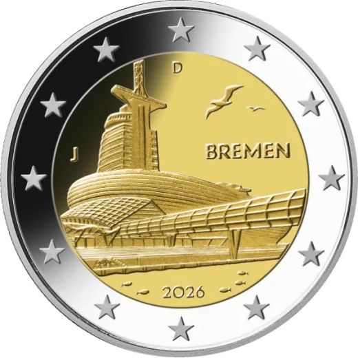 2 Euro BRD - Bremen - Serie Bundesländer II - Stempelglanz - Buchstabe meiner Wahl