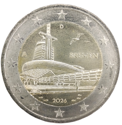 2 Euro Deutschland 2026 - Bundesland Bremen, Klimahaus Bremerhaven (Bundesländer II)