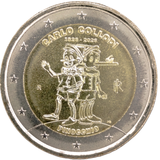 2 Euro Italien 2026 - 200. Geburtstag von Carlo Collodi