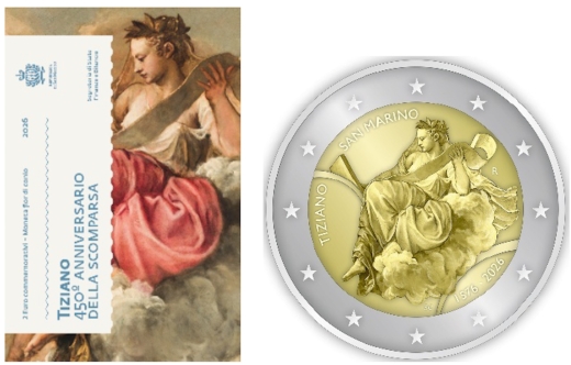 2 Euro San Marino 2026 - 450. Todestag von Tiziano in BU