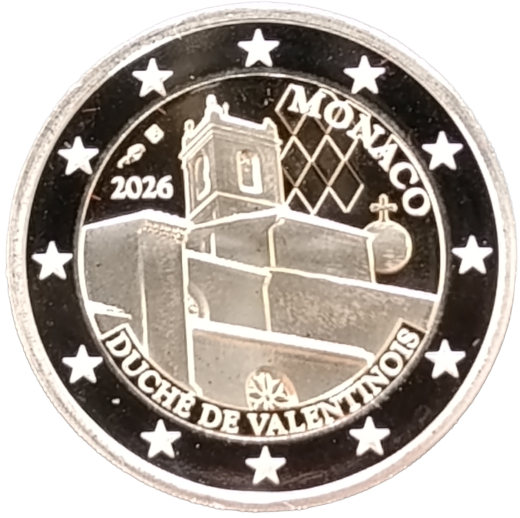 2 Euro Monaco 2026 - Herzogtum Valentinois