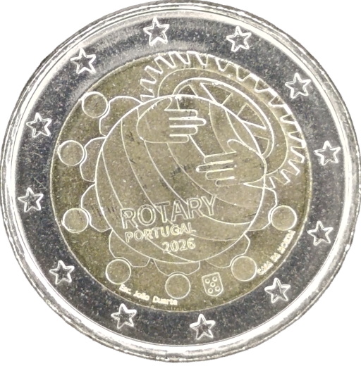 2 Euro Portugal 2026 - 100 Jahre Rotary Club Portugal