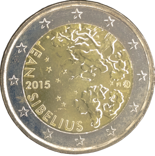 2 Euro Finnland 2015 - 150. Geburtstag von Jean Sibelius