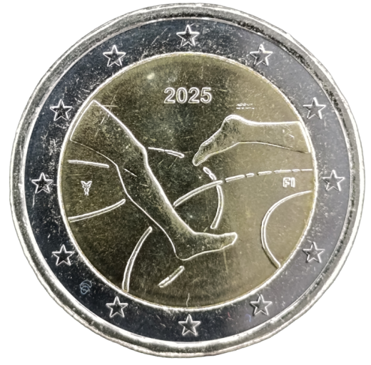 2 Euro Finnland 2025 - 100 Jahre Leichtathletik-Länderkampf Finnland-Schweden