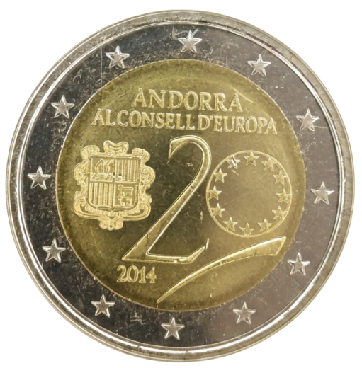 2 Euro Andorra 2014 - 20 Jahre im Europarat