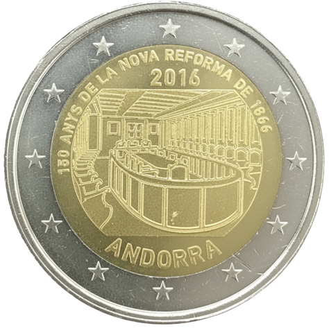 2 Euro Andorra 2016 - 150. Jahrestag der Reform von 1866