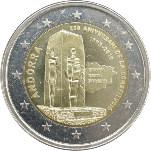 2 Euro Andorra 2018 - 25. Jahrestag der Verfassung Andorras