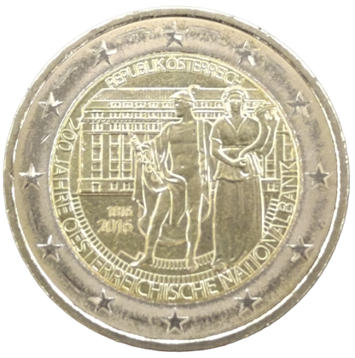 2 Euro Österreich 2016 - 200. Jahrestag der Österreichischen Nationalbank