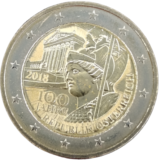 2 Euro Österreich 2018 - 100. Jahrestag der Republik Österreich