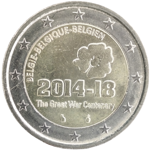 2 Euro Belgien 2014 - 100 Jahre Beginn des Ersten Weltkriegs