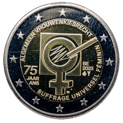 2 Euro Belgien 2023 - 75 Jahre Frauenwahlrecht in Belgien