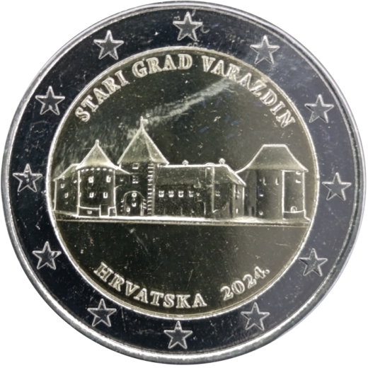 2 Euro Kroatien 2024 - Altstadt von Varazdin
