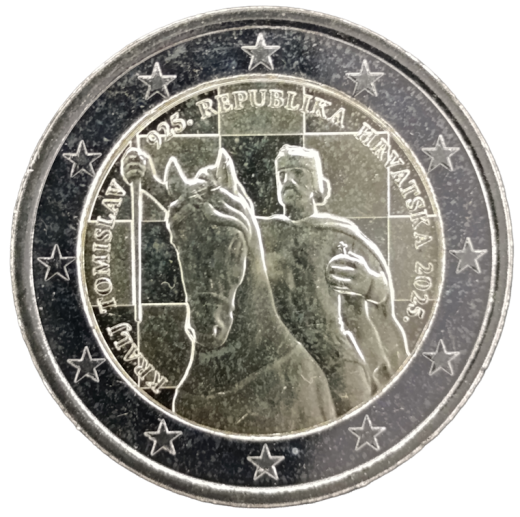 2 Euro Kroatien 2025 - 1100 Jahre Kroatisches Königreich und Krönung von König Tomislav