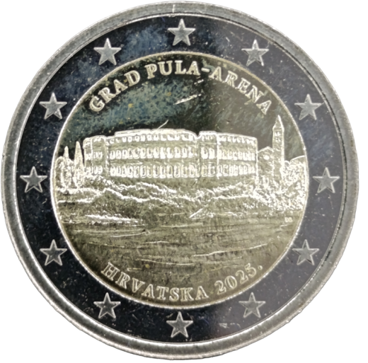 2 Euro Kroatien 2025 - Kroatische Städte - Stadt Pula - Arena