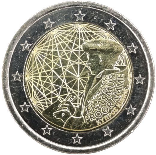 2 Euro Zypern 2022 - 35. Jahrestag des Erasmus-Programms