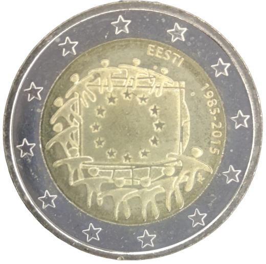 2 Euro Estland 2015 - 30. Jahrestag der EU-Flagge