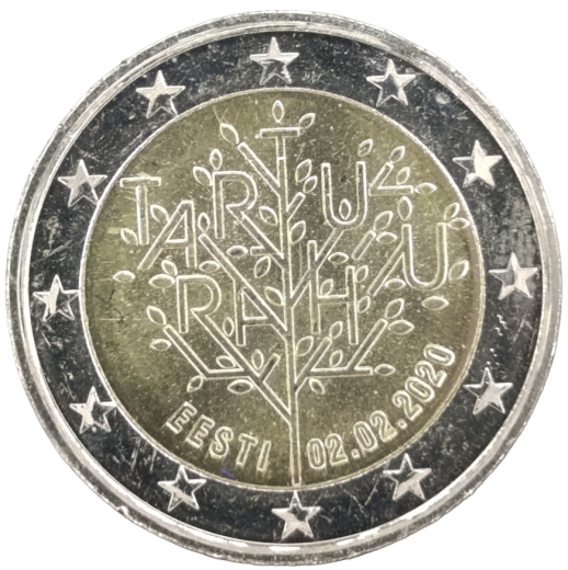 2 Euro Estland 2020 - 100. Jahrestag des Friedensvertrags von Tartu
