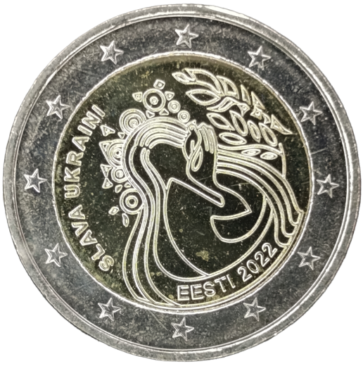 2 Euro Estland 2022 - Ukraine und Freiheit