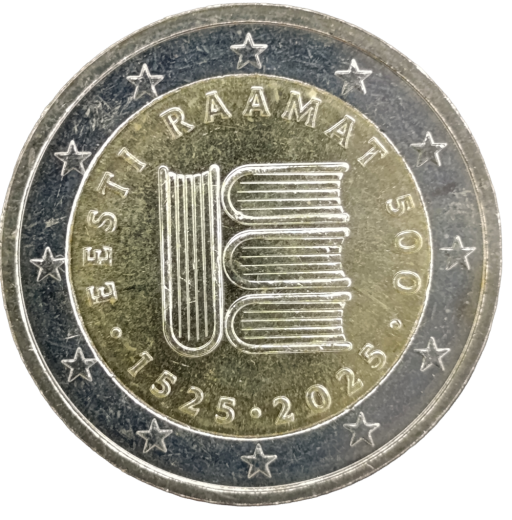 2 Euro Estland 2025 - 500 Jahre erste Veröffentlichung mit estnischen Wörtern und Beginn der estnischen Literatursprache