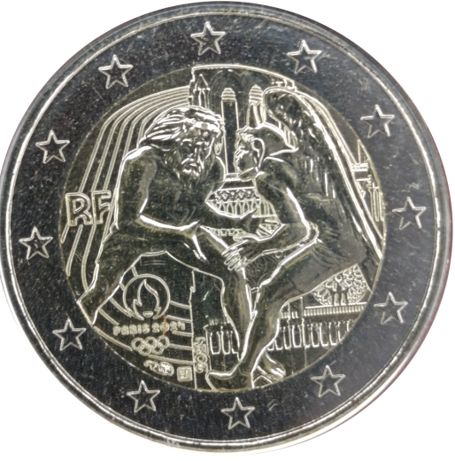2 Euro Frankreich 2024 - Hercules und der Ringkampf