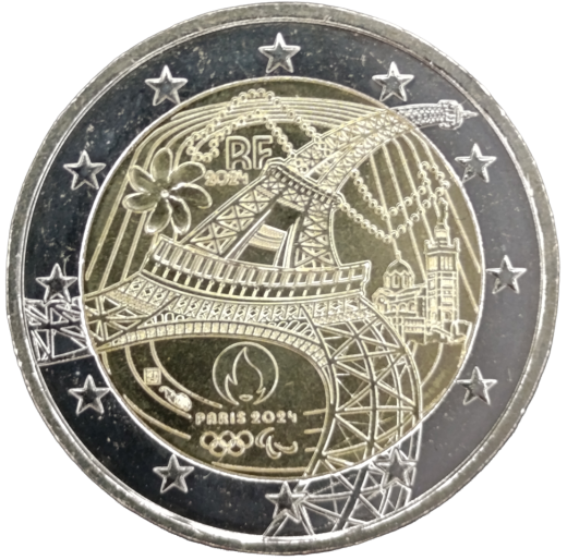 2 Euro Frankreich 2024 - Eiffelturm