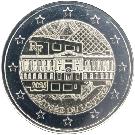 2 Euro Frankreich 2025 - Louvre-Museum