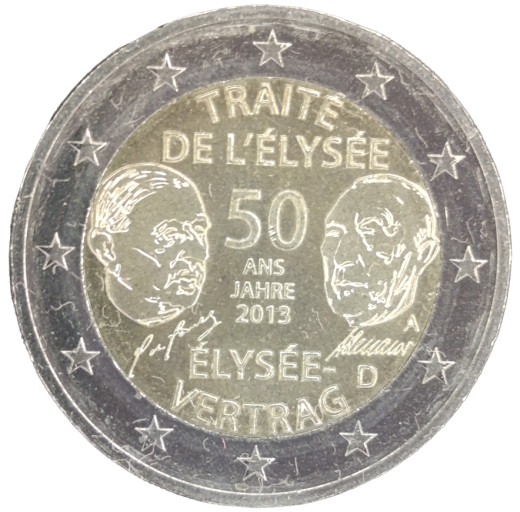 2 Euro Deutschland 2013 - 50 Jahre deutsch-französische Freundschaft, Elysee-Vertrag
