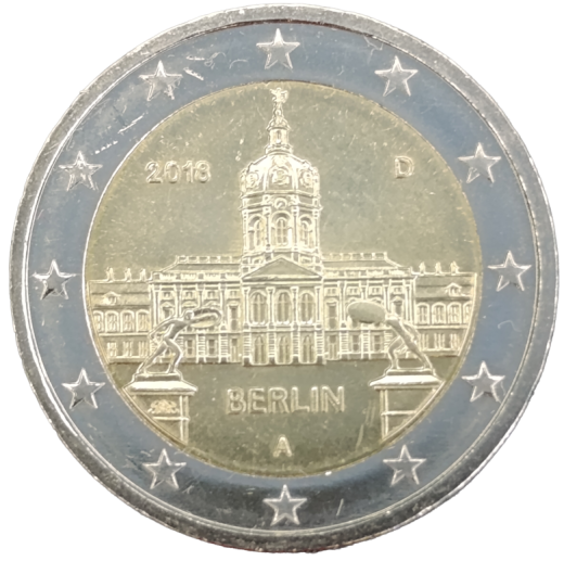 2 Euro Deutschland 2018 - Bundesland Berlin, Schloss Charlottenburg (Bundesländer I)