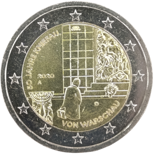 2 Euro Deutschland 2020 - 50. Jahrestag von Willy Brandts Kniefall von Warschau