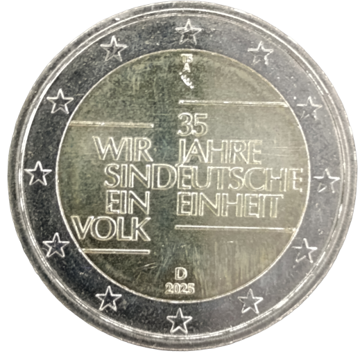 2 Euro Deutschland 2025 - 35 Jahre Deutsche Einheit