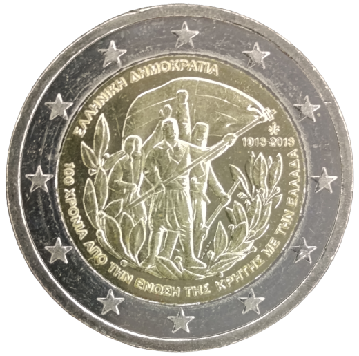 2 Euro Griechenland 2013 - 100 Jahre Vereinigung Kretas mit Griechenland