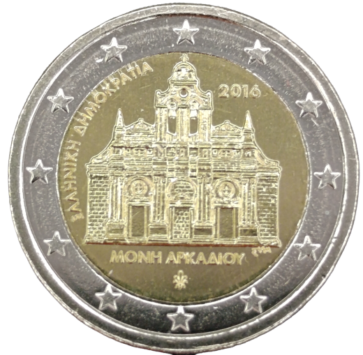 2 Euro Griechenland 2016 - 150. Jahrestag der Zerstörung des Arkadi-Klosters
