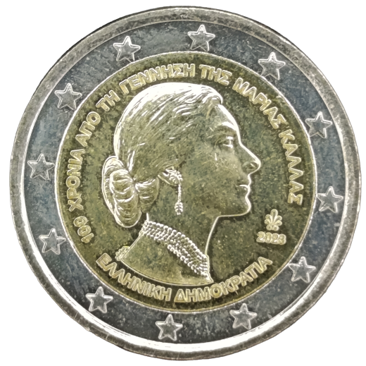2 Euro Griechenland 2023 - 100. Geburtstag von Maria Callas