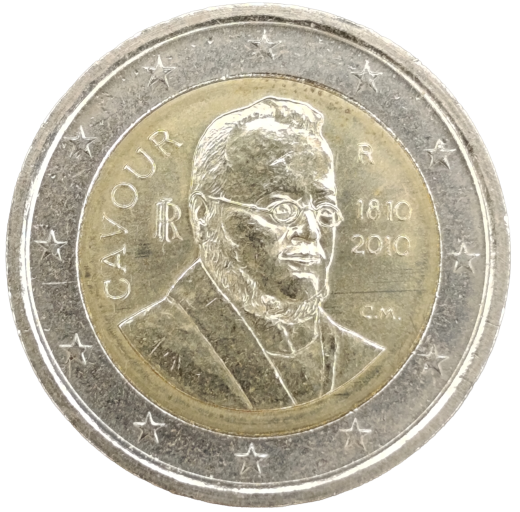 2 Euro Italien 2010 - 200. Geburtstag von Camillo Benso, Graf von Cavour
