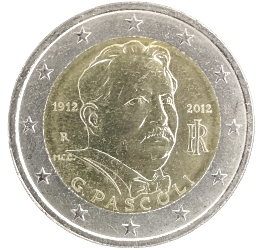 2 Euro Italien 2012 - 100. Todestag von Giovanni Pascoli