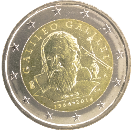 2 Euro Italien 2014 - 450. Geburtstag von Galileo Galilei