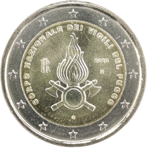 2 Euro Italien 2020 - 80. Jahrestag der Gründung der nationalen Feuerwehr