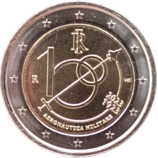 2 Euro Italien 2023 - 100. Jahrestag der Italienischen Luftwaffe