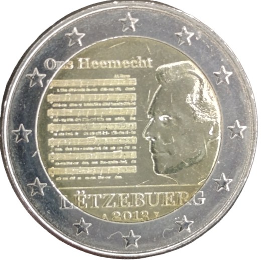 2 Euro Luxemburg 2013 - Nationalhymne des Großherzogtums Luxemburg