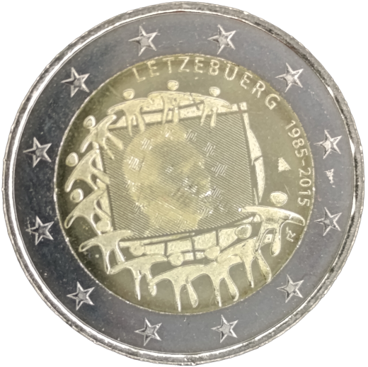 2 Euro Luxemburg 2015 - 30. Jahrestag der EU-Flagge
