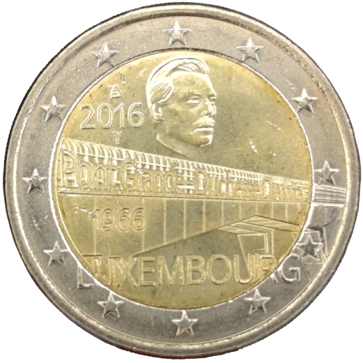 2 Euro Luxemburg 2016 - 50. Jahrestag der Großherzogin-Charlotte-Brücke