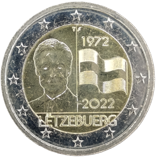 2 Euro Luxemburg 2022 - 50 Jahre rechtlicher Schutz der luxemburgischen Flagge