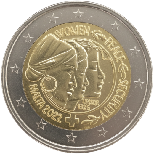 2 Euro Malta 2022 - 22. Jahrestag der UN-Resolution 1325 zu Frauen, Frieden und Sicherheit